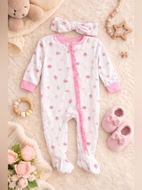 ✨🤠💖 NWT Baby Girl Western PJ Set – 6-9 Months 💖🤠✨